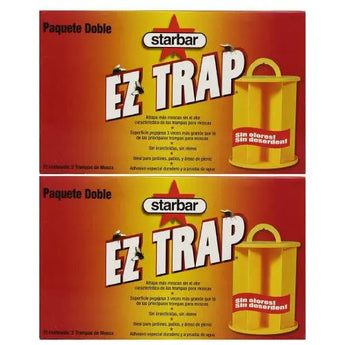 Starbar EZ Fly Trap Odor Free Sticky Glue Insect Killer 2-Pack Starbar