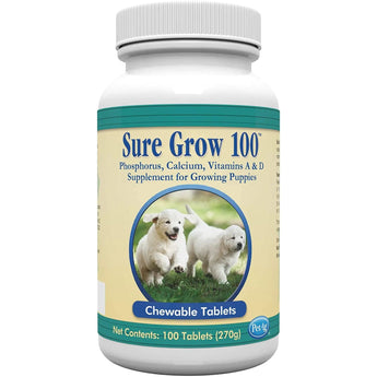 Sure Grow Supplement for Dogs & Growing Puppies 100 Chew Tabs PetAg