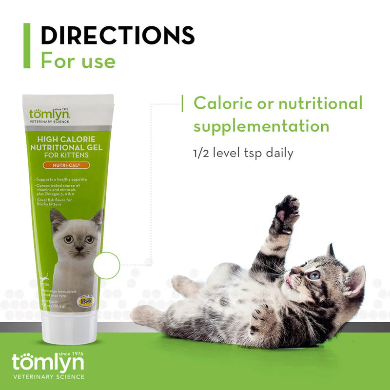 Tomlyn Nutri-Cal High Calorie Nutritional Gel for Kittens 4.25 oz. Tomlyn