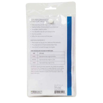 Top Performance Lined Nylon Cat Muzzles, Black Top Performance