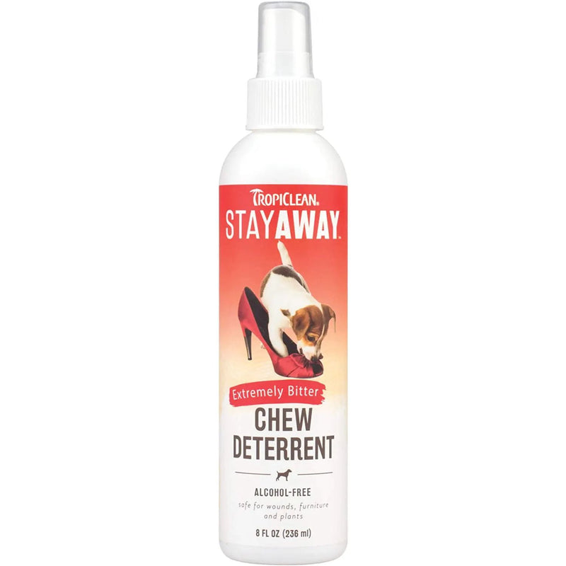 TropiClean Stay Away Chew Deterrent for Cats Dogs Birds Rabbits & Deer 8 oz. TropiClean