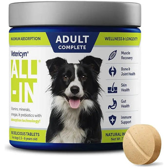 Vetericyn All-in Bone and Joint Supplement for Adult Dogs 90 Tablets Vetericyn