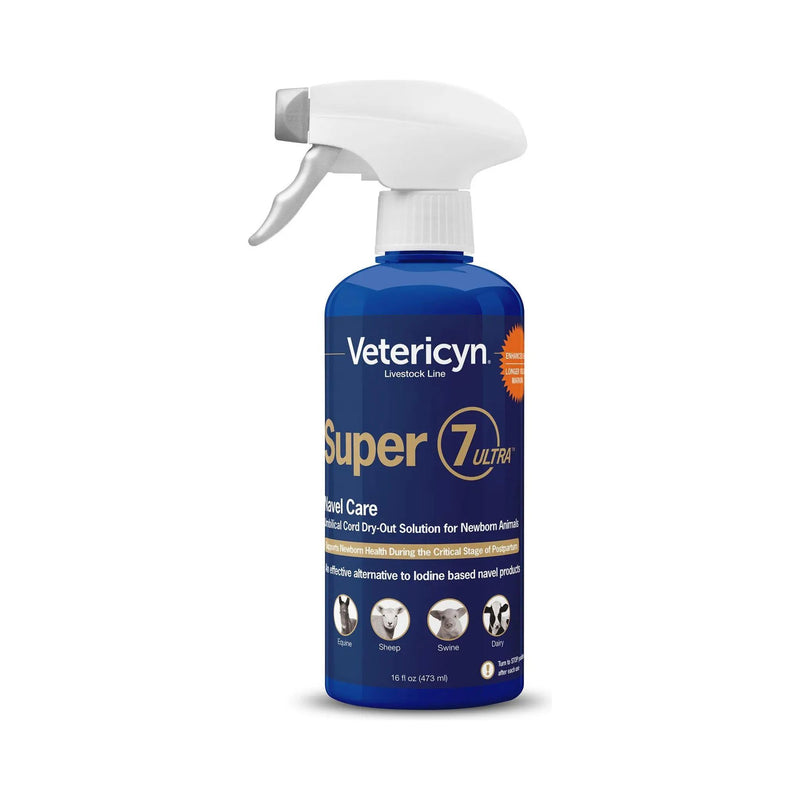 Vetericyn Super 7 Navel Spray for Dogs Cats Horses Animals 16 oz. Vetericyn