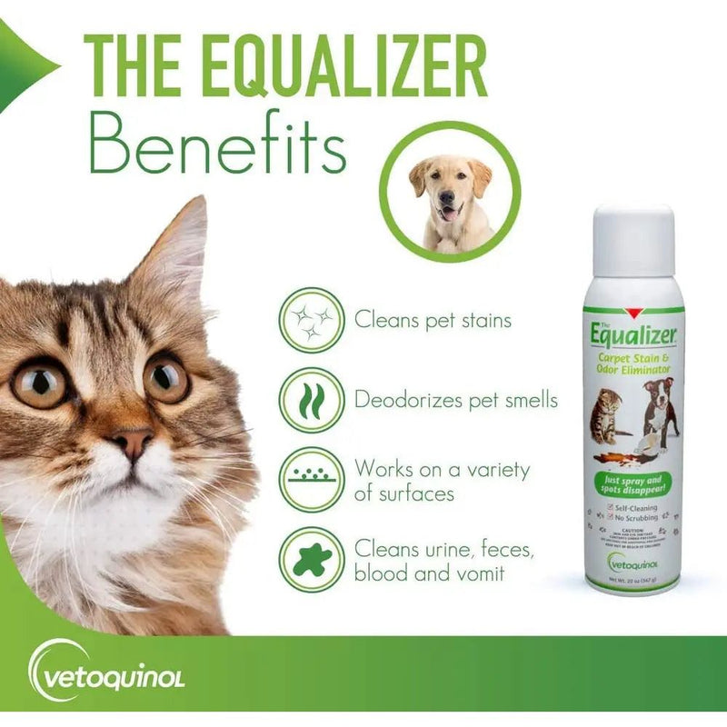 Vetoquinol Equalizer Stain & Odor Remover for Dogs and Cats 20 oz. Vetoquinol