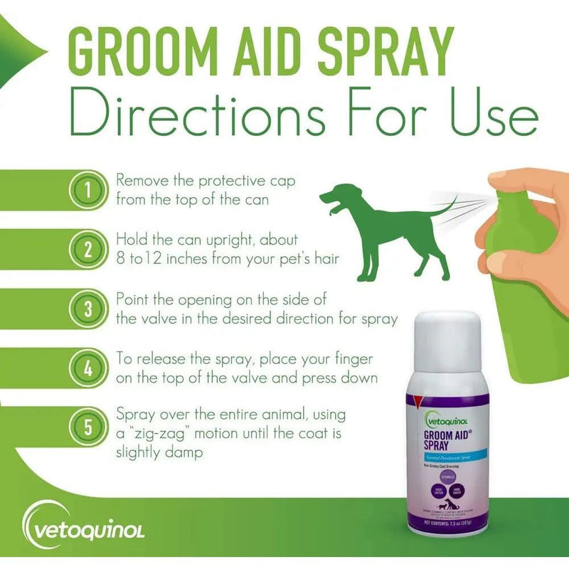 Vetoquinol Groom-Aid Spray for Dogs & Cats 7.3 oz. Vetoquinol