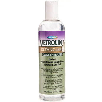 Vetrolin Instant Detangler & Conditioner Healthy Horses Mane and Tail 12 oz. Farnam