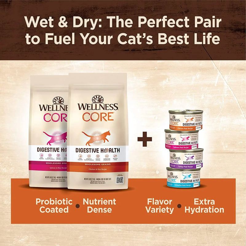 Wellness Core Digestive Health Chicken Pate Wet Cat Food 3 oz. Wellness Natural Pet Food