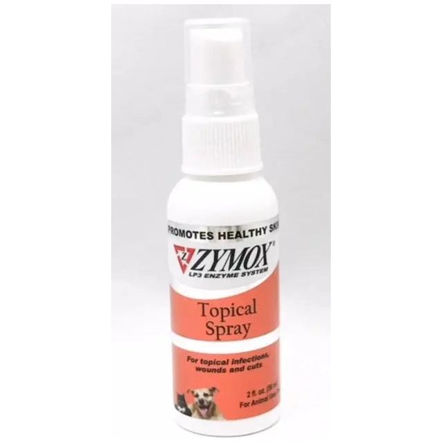 ZYMOX Topical Pet Skin Spray Hydrocortisone Free 2 oz. ZYMOX