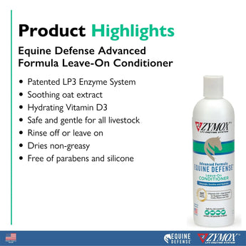 Zymox Equine Defense Advanced Formula Leave-On Conditioner 12 oz. ZYMOX