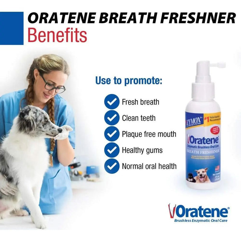 Zymox Oratene Pet Breath Freshener For Dogs & Cats 4 oz. Zymox