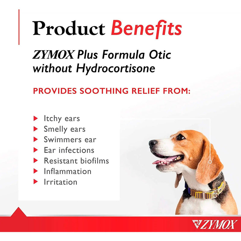 Zymox Plus Otic Advanced Formula Enzymatic Ear Solution 1.25oz. ZYMOX