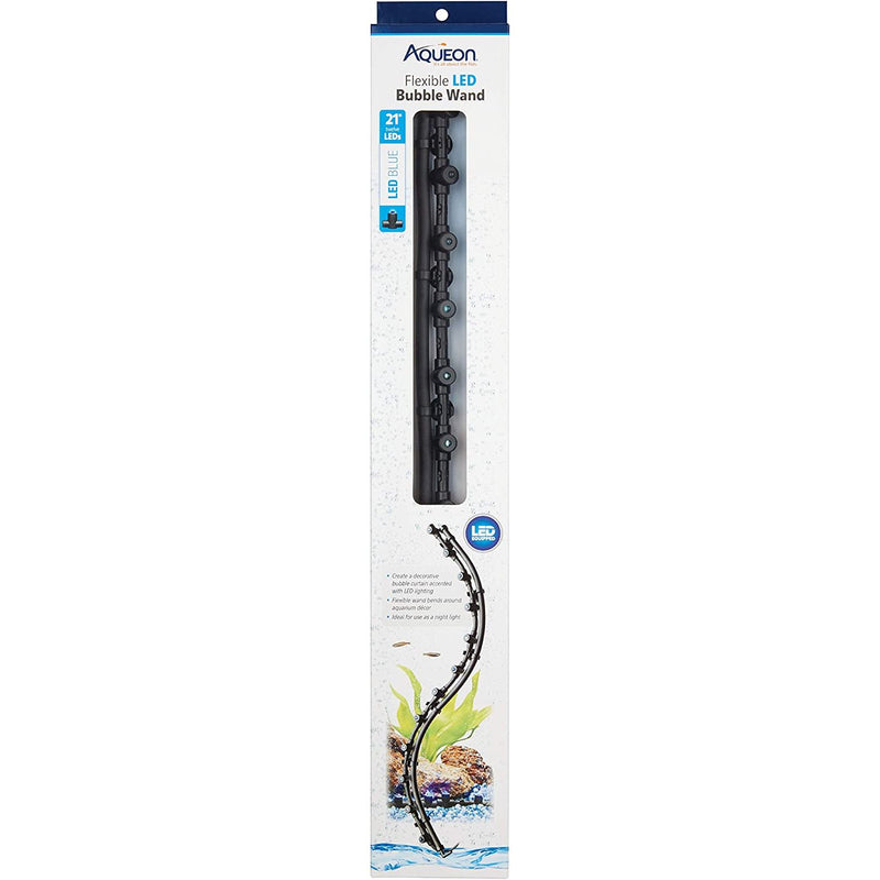 Aqueon Flex LED Aquarium Bubble Wand, 21-Inch, Blue Aqueon