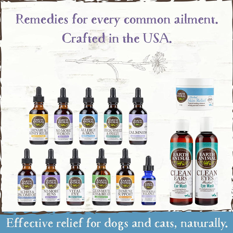 Earth Animal Organic Herbal Remedies Aches & Discomfort Pets 2oz. EARTH ANIMAL