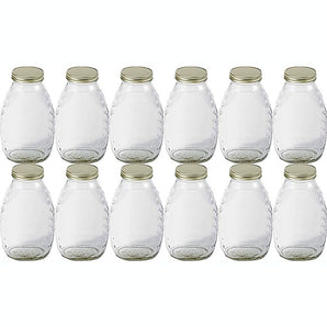 Little Giant Honey Jars With Glass Lid 16 Oz. 12-Pack Little Giant