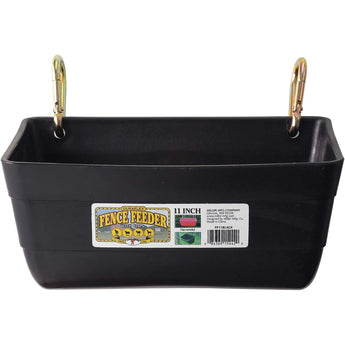 Little Giant Plastic Fence Feeder With Clips 11" Black Little Giant