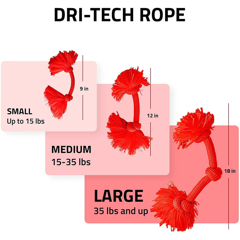 Playology Dri-Tech Rope Dog Toy All Natural Beef Scent, Medium PLAYOLOGY