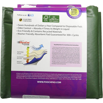 PoochPads Indoor Turf Replacement Pad Dog Potty Med 8" x 28" 3pck PoochPad Products