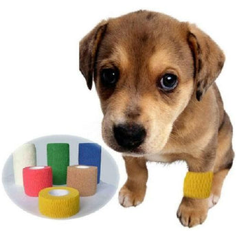 Wrap-It-Up 4" Self Cohesive Flexible Bandages Pets Animals & Humans 18CT, Black Piccardmeds4pets.com