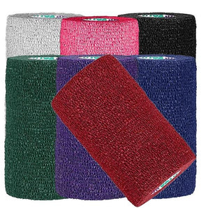 Wrap-It-Up 4" Self Cohesive Flexible Bandages Pets Animals & Humans 18CT, Red Piccardmeds4pets.com