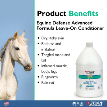 Zymox Equine Defense Advanced Formula Leave-On Conditioner Gallon ZYMOX